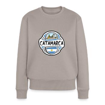 Catamarca Argentina Flag Travel Souvenir Badge Sta - Women's Premium Organic Jumper - taupe - Front - Julia (174cm)