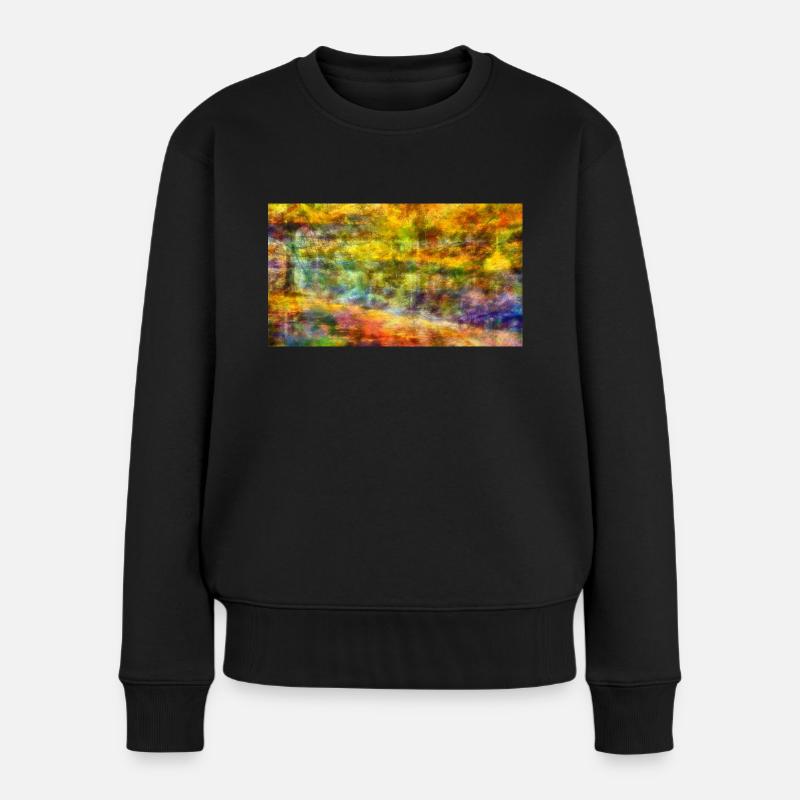 Herbst - Frauen Premium Bio Pullover - Schwarz
