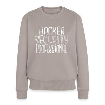 fingers humor computer freak cool quote - Frauen Premium Bio Pullover - Taupe - Vorne - Julia (174cm)