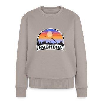 Baghdad Iraq Skyline Vintage Sunset Travel Souveni - Women's Premium Organic Jumper - taupe - Front - Julia (174cm)