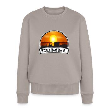 Gomel Belarus Skyline Vintage Sunset Travel Souven - Pull Premium bio Femme - taupe - Devant - Julia (174cm)