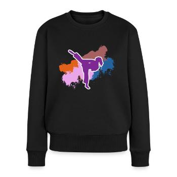 Woman Karate Free Time Gift Karateka Sport - Women's Premium Organic Jumper - black - Front - Julia (174cm)