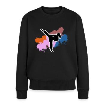 Woman Karate Free Time Gift Karateka Sport - Women's Premium Organic Jumper - black - Front - Julia (174cm)