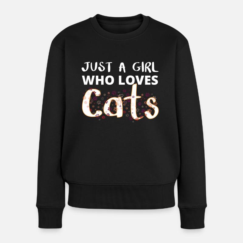 Cat lover - Pull Premium bio Femme - noir