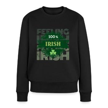Se sentir irlandais cadeau de la Saint-Patrick - Pull Premium bio Femme - noir - Devant - Julia (174cm)