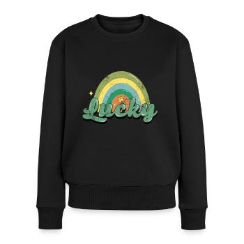 Lucky Vintage - Women's Premium Organic Jumper - black - Front - Julia (174cm)