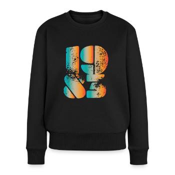1983 40e anniversaire - Pull Premium bio Femme - noir - Devant - Julia (174cm)
