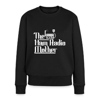 Ham Radio Operator Girl Mom Mutter Sprüche - Frauen Premium Bio Pullover - Schwarz - Vorne - Julia (174cm)