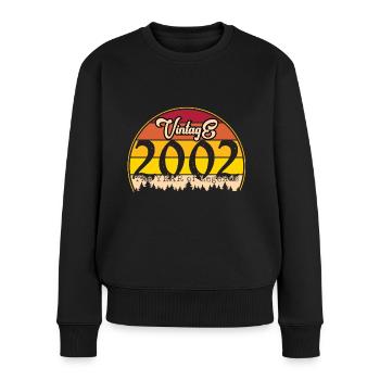 2002 Vintage - Women's Premium Organic Jumper - black - Front - Julia (174cm)