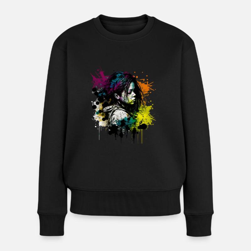 An image inspired by street art - Pull Premium bio Femme - noir