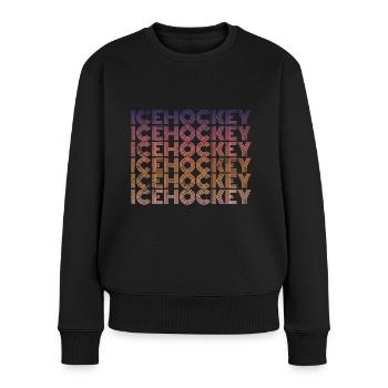 Hockey sur glace Hockey sur glace Vintage - Pull Premium bio Femme - noir - Devant - Julia (174cm)