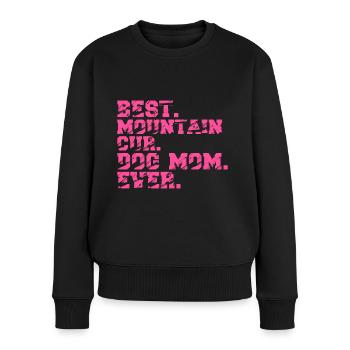 Mountain Cur Maman Chien Maman Maîtresse Dictons Rose - Pull Premium bio Femme - noir - Devant - Julia (174cm)