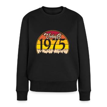 1975 48e anniversaire - Pull Premium bio Femme - noir - Devant - Julia (174cm)