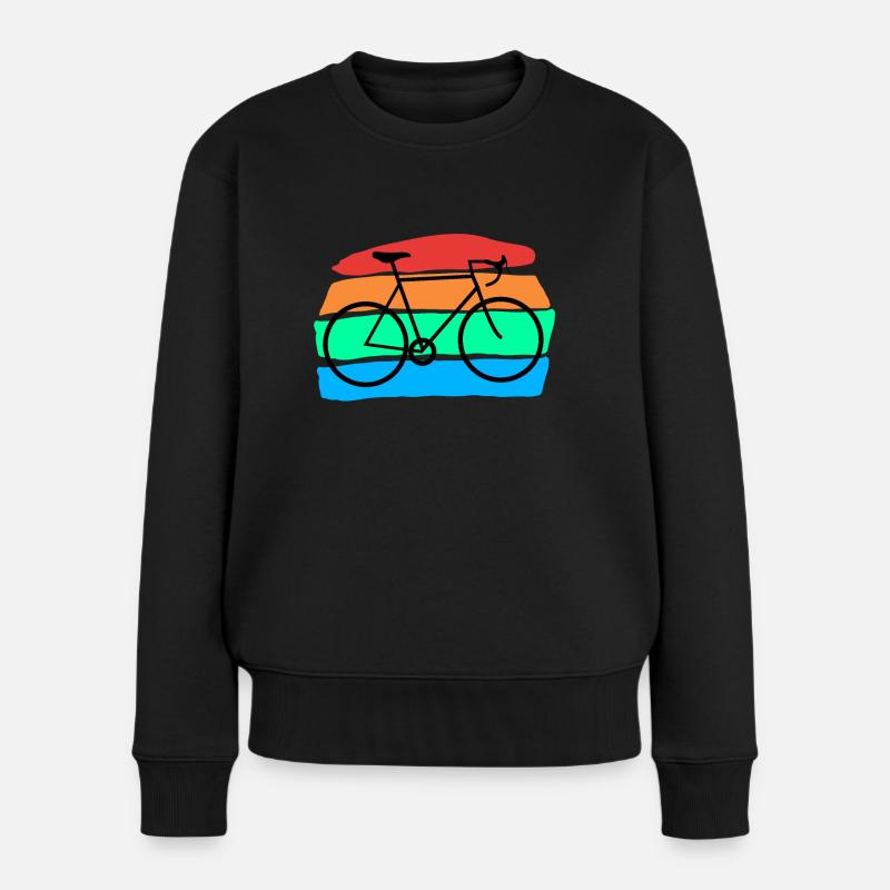 Fahrrad - Frauen Premium Bio Pullover - Schwarz