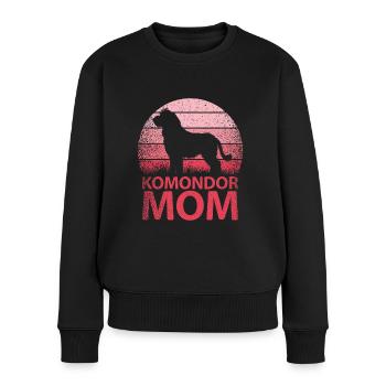 Komondor Maman Hongroise Maman Maman Maîtresse Rose - Pull Premium bio Femme - noir - Devant - Julia (174cm)