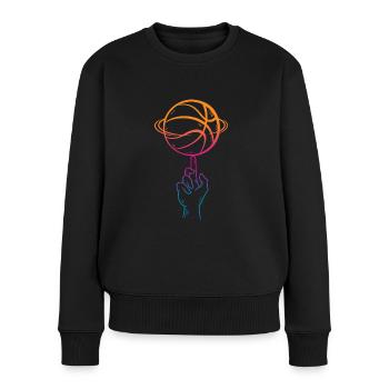 Sports de basket-ball - Pull Premium bio Femme - noir - Devant - Julia (174cm)