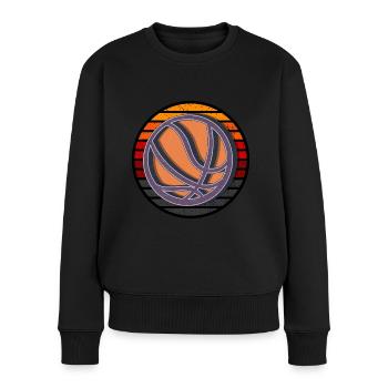 Basketball silhouette - Frauen Premium Bio Pullover - Schwarz - Vorne - Julia (174cm)