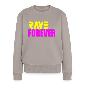 Für immer raven - Frauen Premium Bio Pullover - Taupe - Vorne - Julia (174cm)