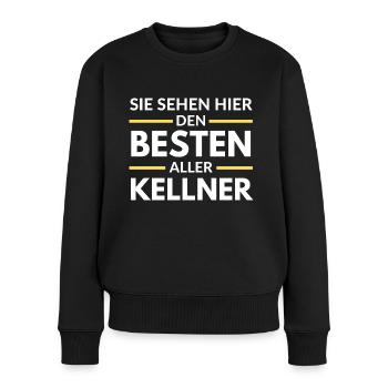Sie sehen hier den Besten aller Kellner - Frauen Premium Bio Pullover - Schwarz - Vorne - Julia (174cm)