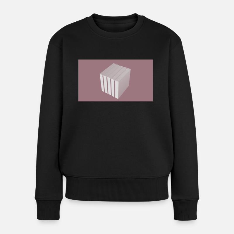 Würfel - Frauen Premium Bio Pullover - Schwarz