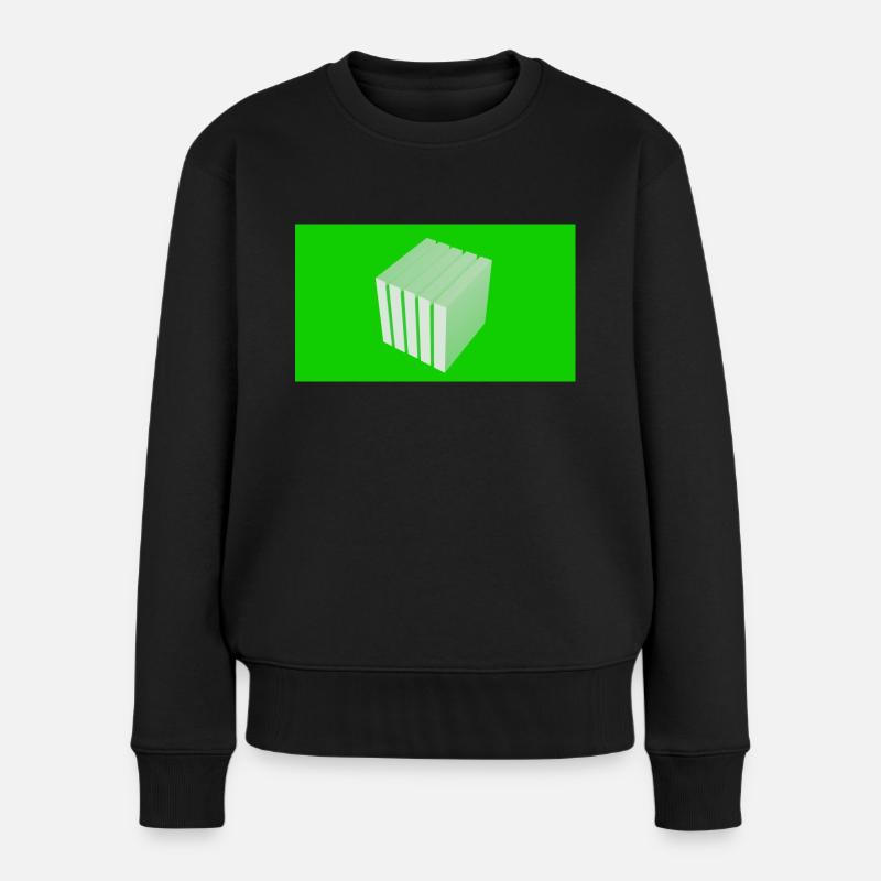 Würfel - Frauen Premium Bio Pullover - Schwarz
