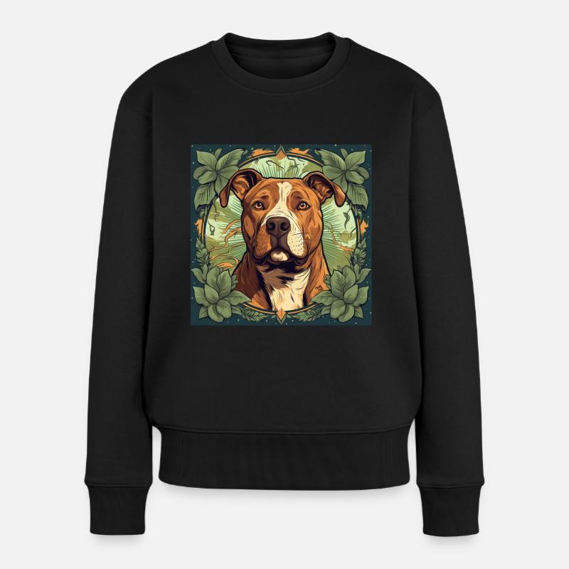 Chien American Pitbull Terrier - Pull Premium bio Femme - noir