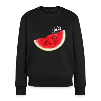 This Is Not a Watermelon Palestine Collection - Women's Premium Organic Jumper - black - Front - Julia (174cm)