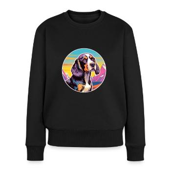 Ariege Pointer Hund Rasse Cartoon Kawaii Aquarell - Frauen Premium Bio Pullover - Schwarz - Vorne - Julia (174cm)