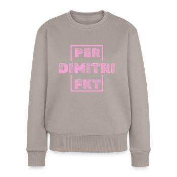 Dimitri - Frauen Premium Bio Pullover - Taupe - Vorne - Julia (174cm)