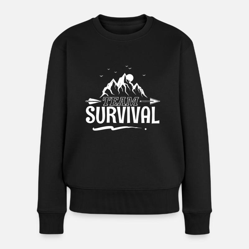 Team Survival - Frauen Premium Bio Pullover - Schwarz