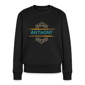 Anthony Anthony - Frauen Premium Bio Pullover - Schwarz - Vorne - Julia (174cm)