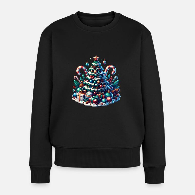 Christmas tree - Women's Premium Organic Jumper - black