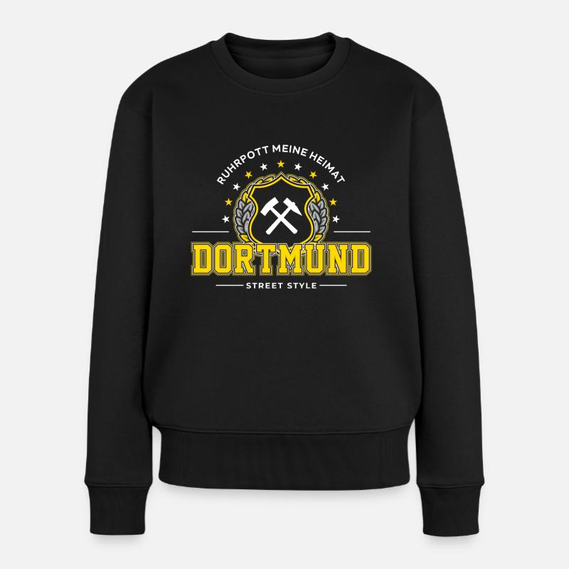 Dortmund - Frauen Premium Bio Pullover - Schwarz