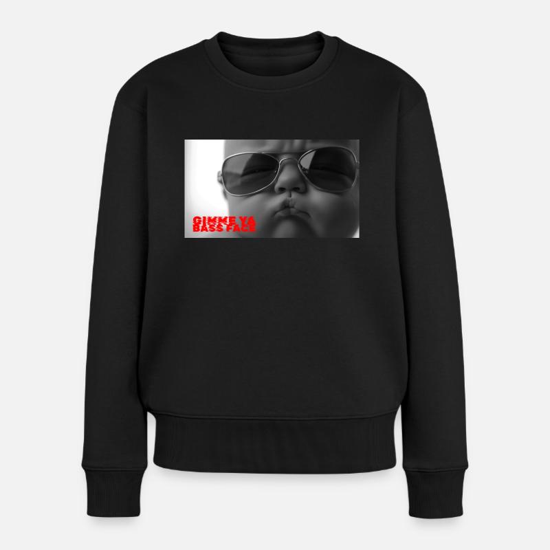 OzZy GimmeYaBassFace - Frauen Premium Bio Pullover - Schwarz