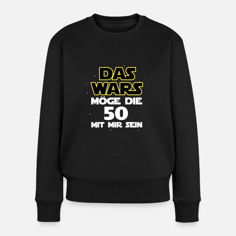 Das wars - Möge die 50 mit mir sein - Frauen Premium Bio Pullover - Schwarz