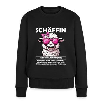 Schäffin | Beste Chefin | Teamleiterin - Frauen Premium Bio Pullover - Schwarz - Vorne - Julia (174cm)