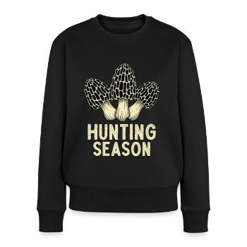 Saison de chasse - Pull Premium bio Femme - noir - Devant - Julia (174cm)