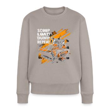 Skid steer loader enthusiasts - Women's Premium Organic Jumper - taupe - Front - Julia (174cm)