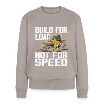 Skid steer loader enthusiasts - Women's Premium Organic Jumper - taupe - Front - Julia (174cm)