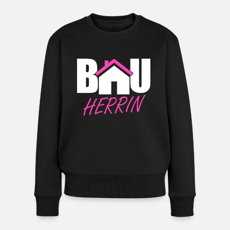 Bauherrin Haus - Frauen Premium Bio Pullover - Schwarz