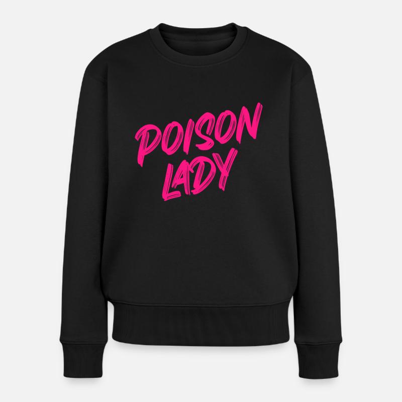 Poison Lady (rosa) - Frauen Premium Bio Pullover - Schwarz