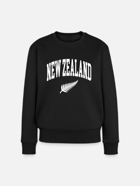 Neuseeland - Frauen Premium Bio Pullover - Schwarz