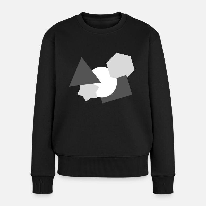 Formen - Frauen Premium Bio Pullover - Schwarz