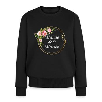 mamie de la mariée - Pull Premium bio Femme - noir - Devant - Julia (174cm)