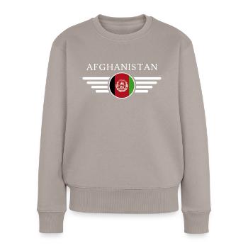 Ich liebe Afghanistan, Eleganz Stil Design T-Shirt - Frauen Premium Bio Pullover - Taupe - Vorne - Julia (174cm)