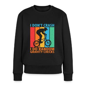 Bmx - Frauen Premium Bio Pullover - Schwarz - Vorne - Julia (174cm)
