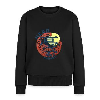 Japan Hero since August 1963 Geburtstaggeschenk - Frauen Premium Bio Pullover - Schwarz - Vorne - Julia (174cm)