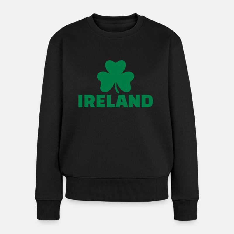 Ireland - Frauen Premium Bio Pullover - Schwarz