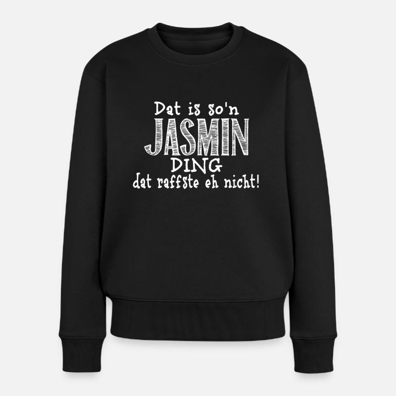 Jasmin - Frauen Premium Bio Pullover - Schwarz