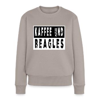 geschenk zitat hunderasse hundefreund coffeeshop - Frauen Premium Bio Pullover - Taupe - Vorne - Julia (174cm)
